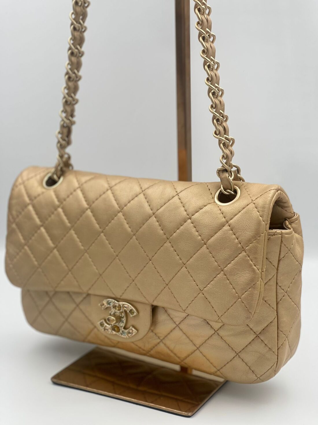 Chanel - Circa 2011 Soft Lambskin Precious Stone Single Flap Medium - Image 8