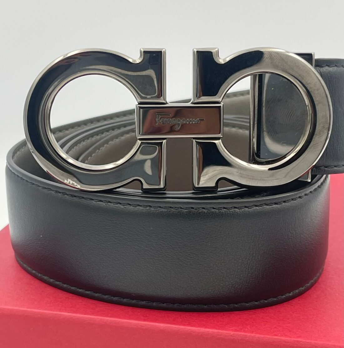 Ferragamo - Gancini Reversible Belt - black/brown - Image 3