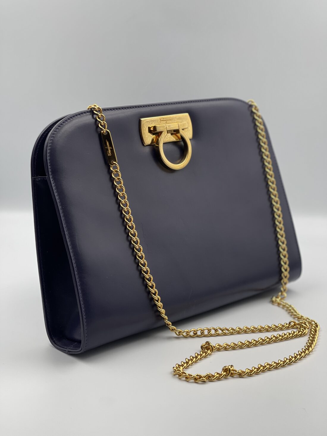 Ferragamo - Gancini Leather Chain Shoulder Bag - Image 2