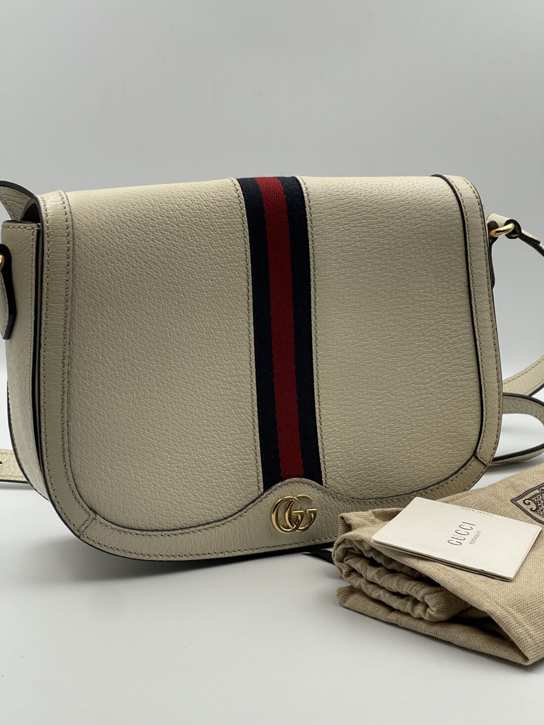 Gucci - Ophidia Leather Shoulder Bag