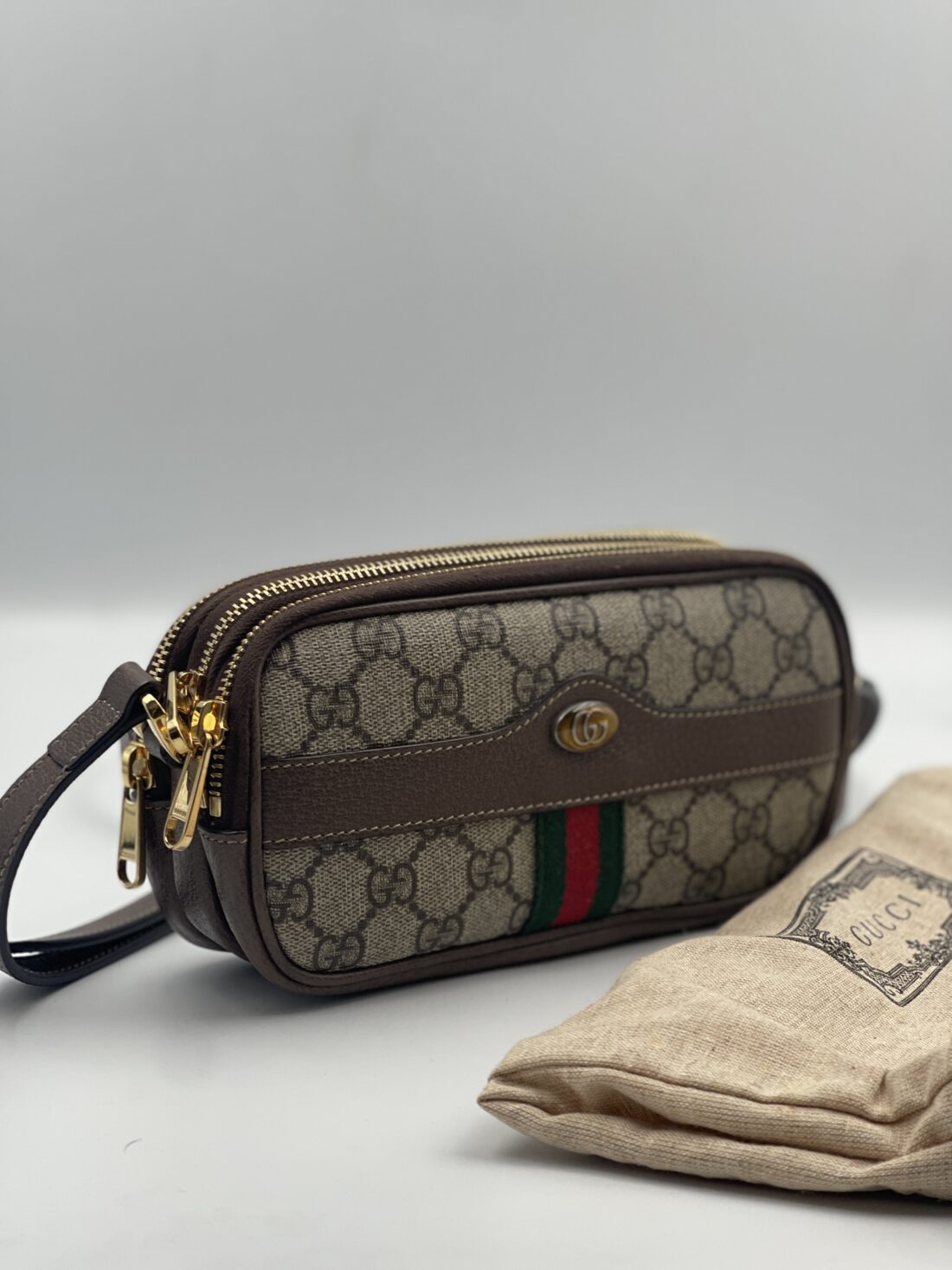 Gucci - Ophidia Triple Zip Crossbody