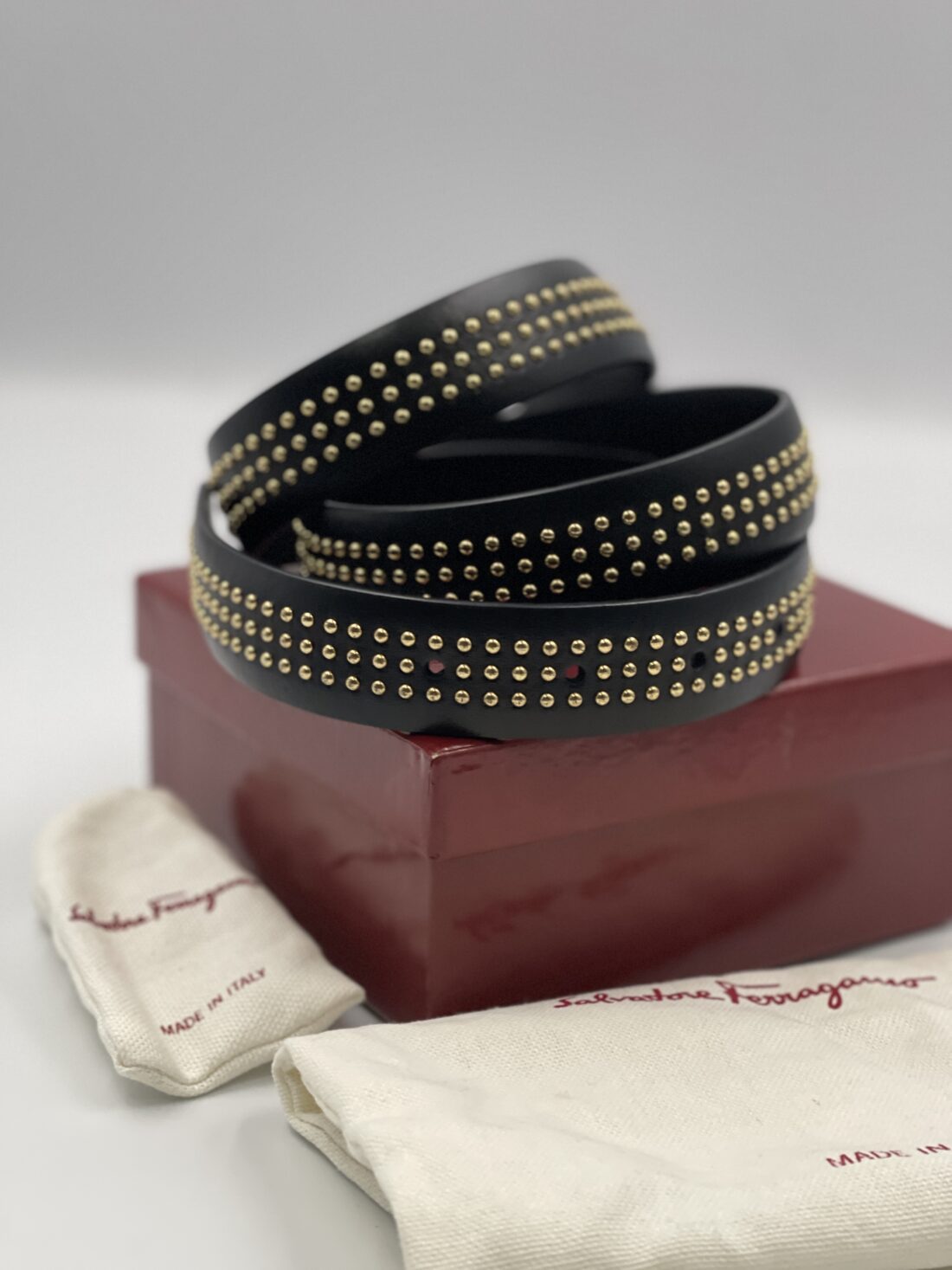 Ferragamo - Gancini Studded belt - Image 3