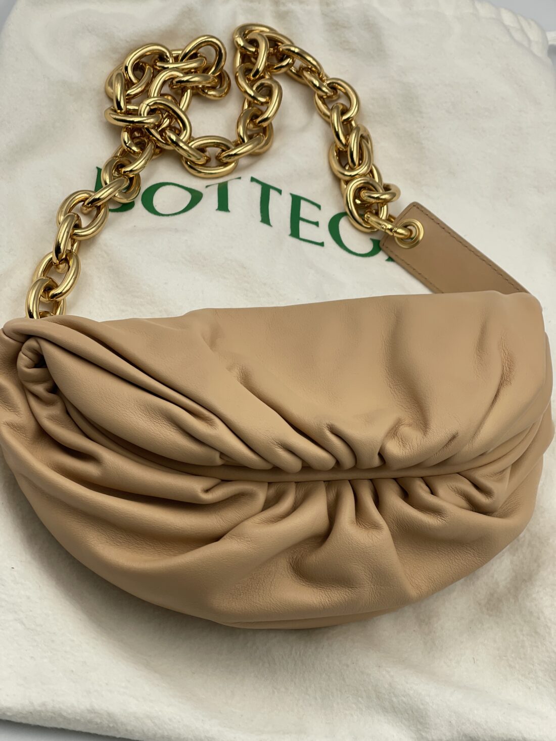 Bottega Veneta - Leather Pouch Chain Shoulder Bag