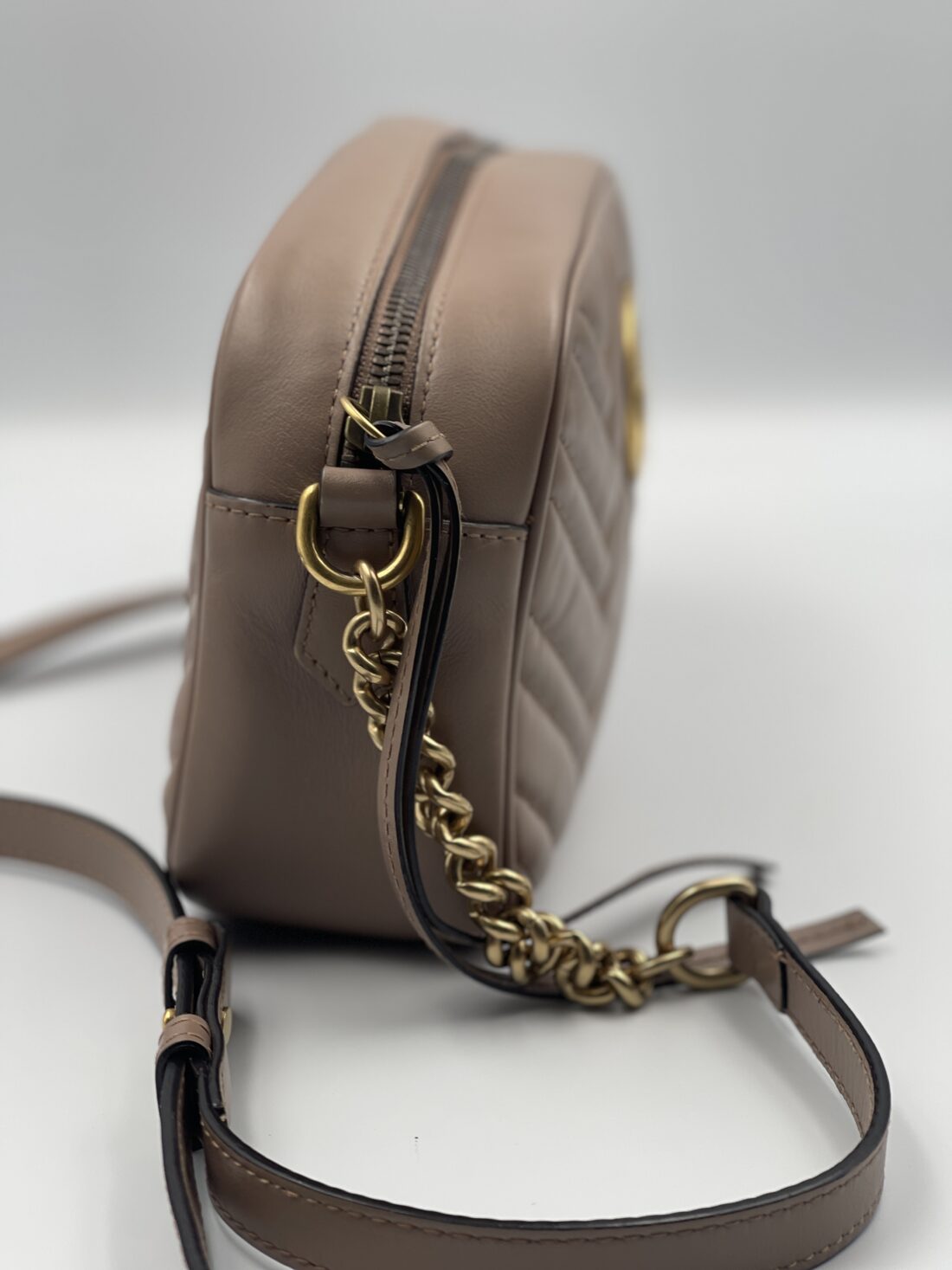 Gucci - GG Marmont Leather Chain Shoulder Bag - Image 4