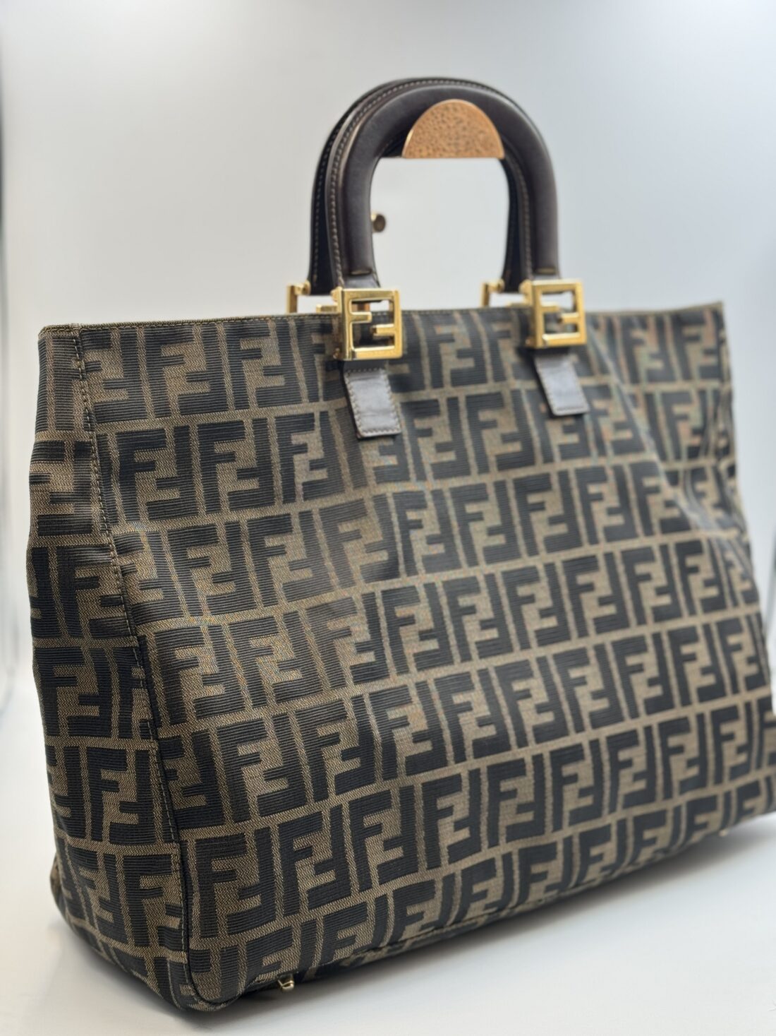 Fendi - Zucca Canvas & Leather Handbag