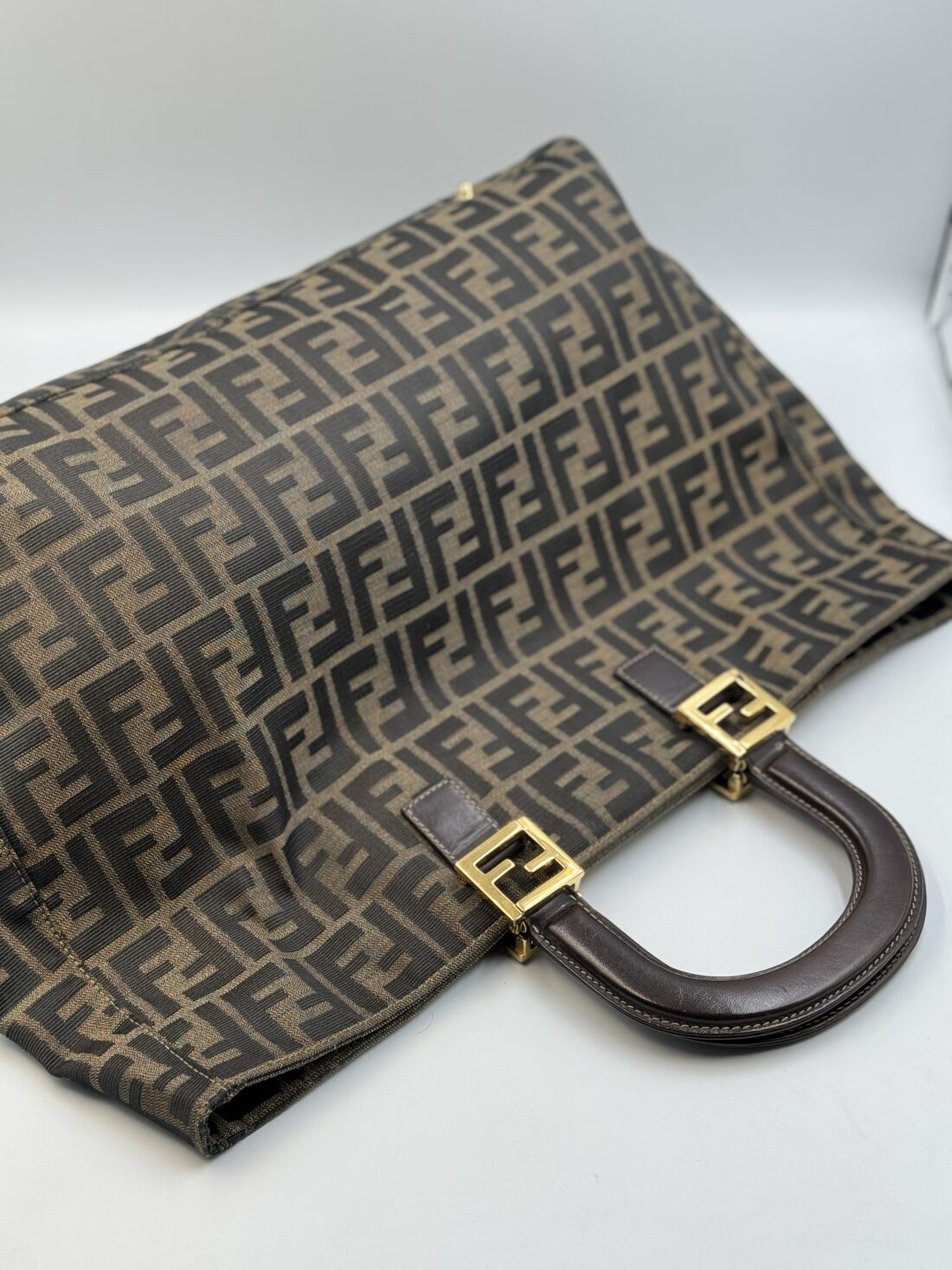 Fendi - Zucca Canvas & Leather Handbag - Image 6