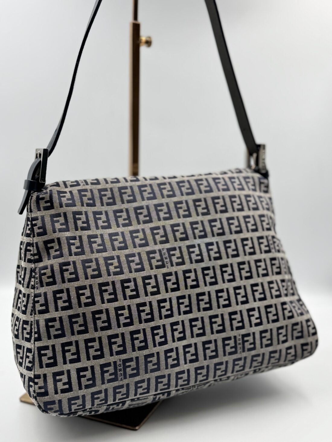 Fendi - Zucchino Mamma Baguette Canvas & Leather Shoulder bag - Image 6