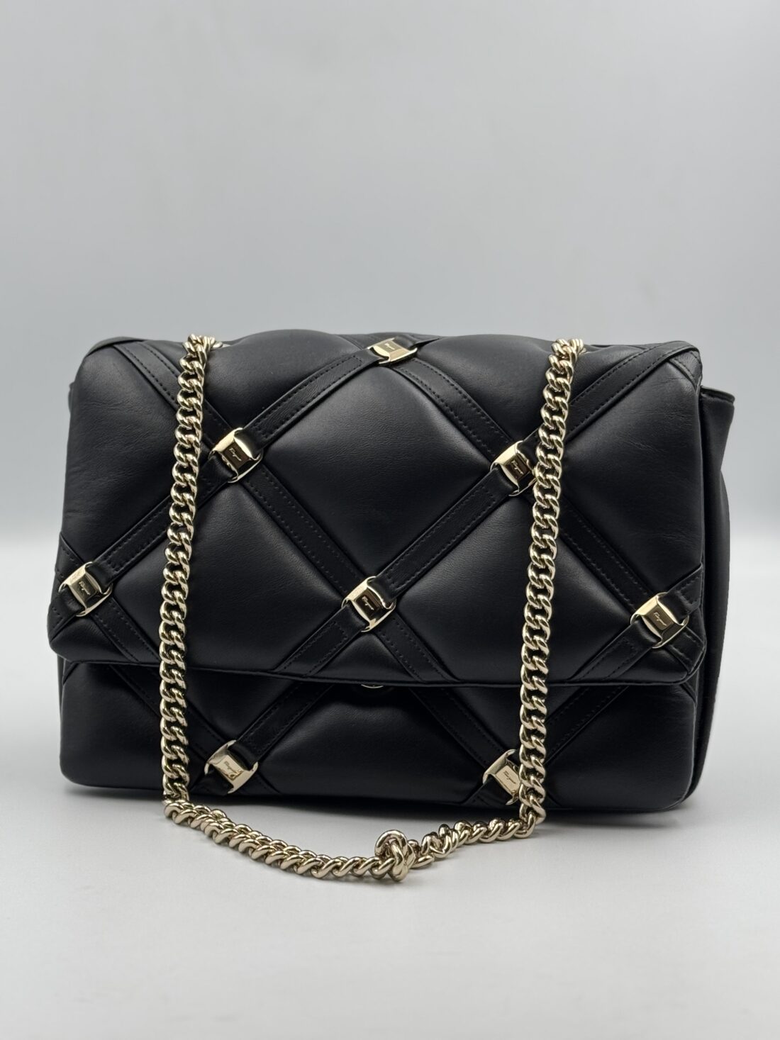 Ferragamo - Leather Chain Shoulder Bag