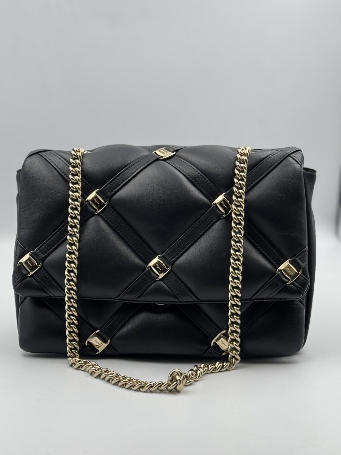 Ferragamo - Leather Chain Shoulder Bag - Image 2