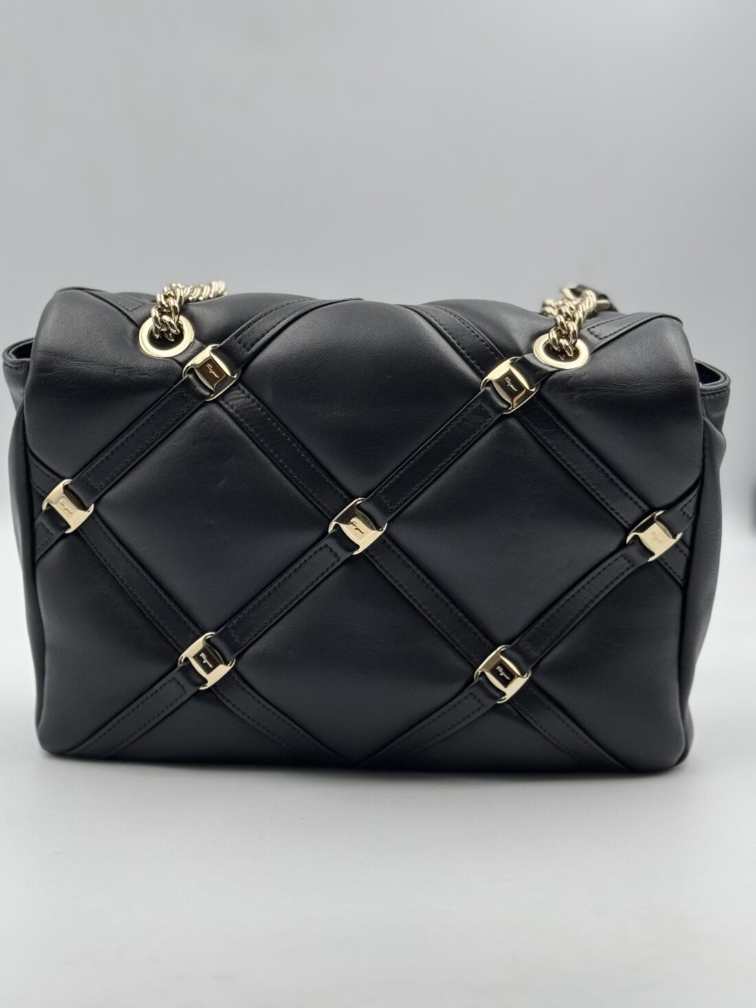 Ferragamo - Leather Chain Shoulder Bag - Image 4