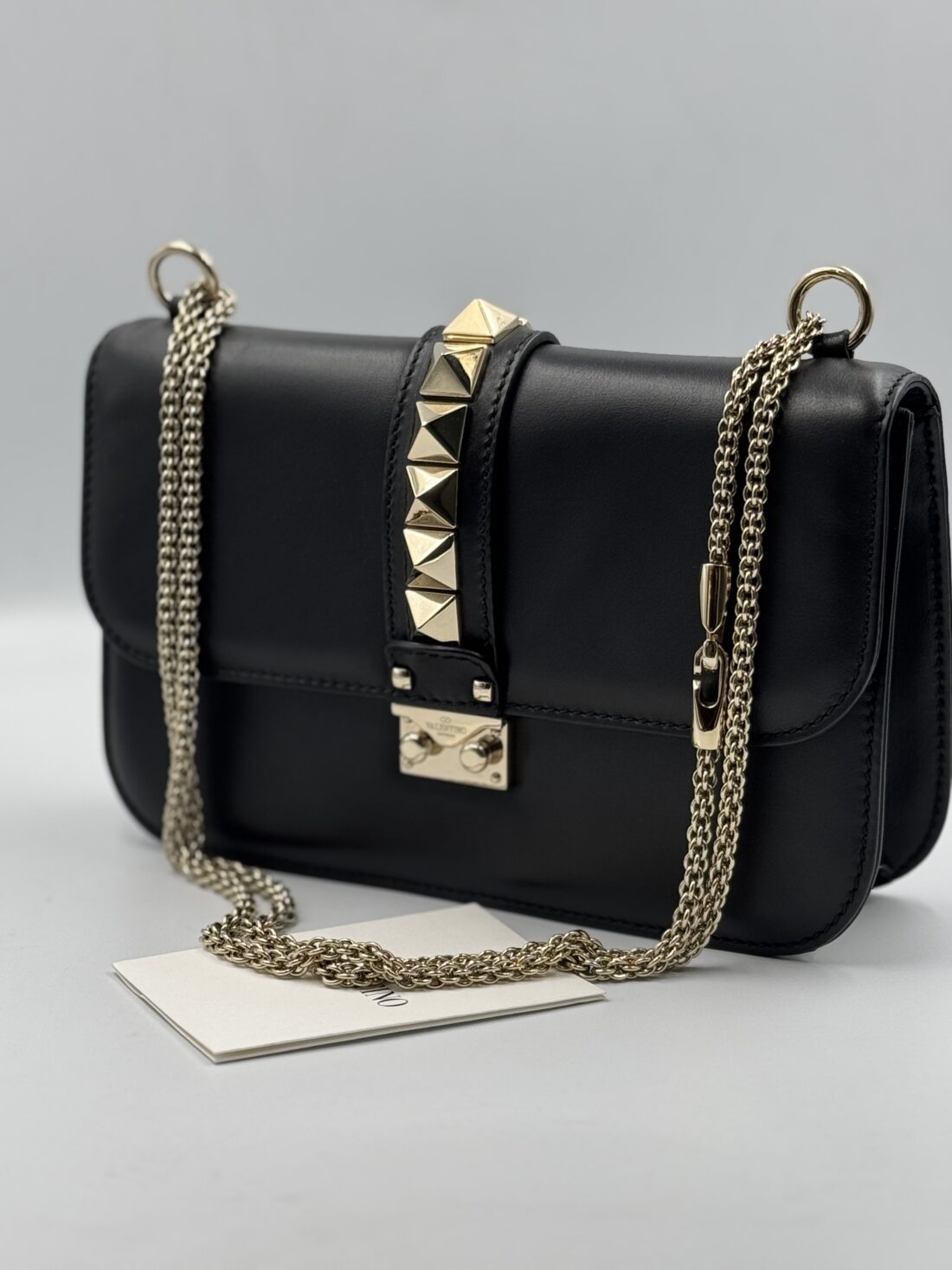 Valentino Garavani - Rockstud Leather Chain Shoulder Bag