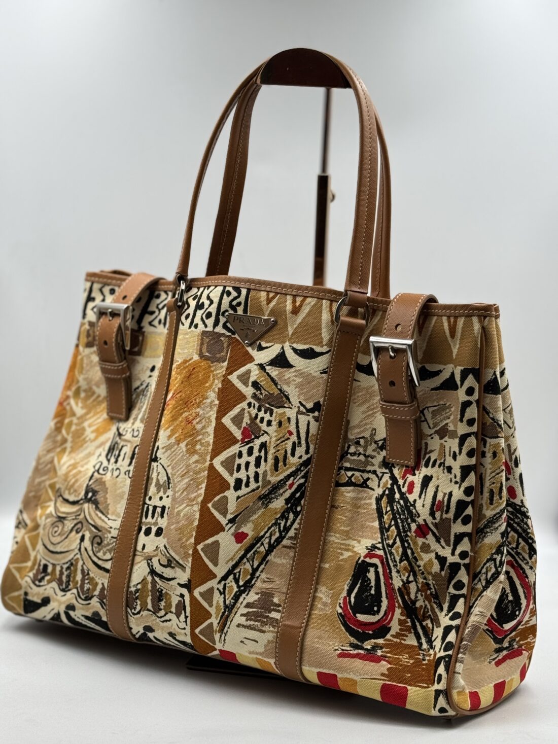 Prada - Venice Printed Canvas and Leather Tote - Image 3