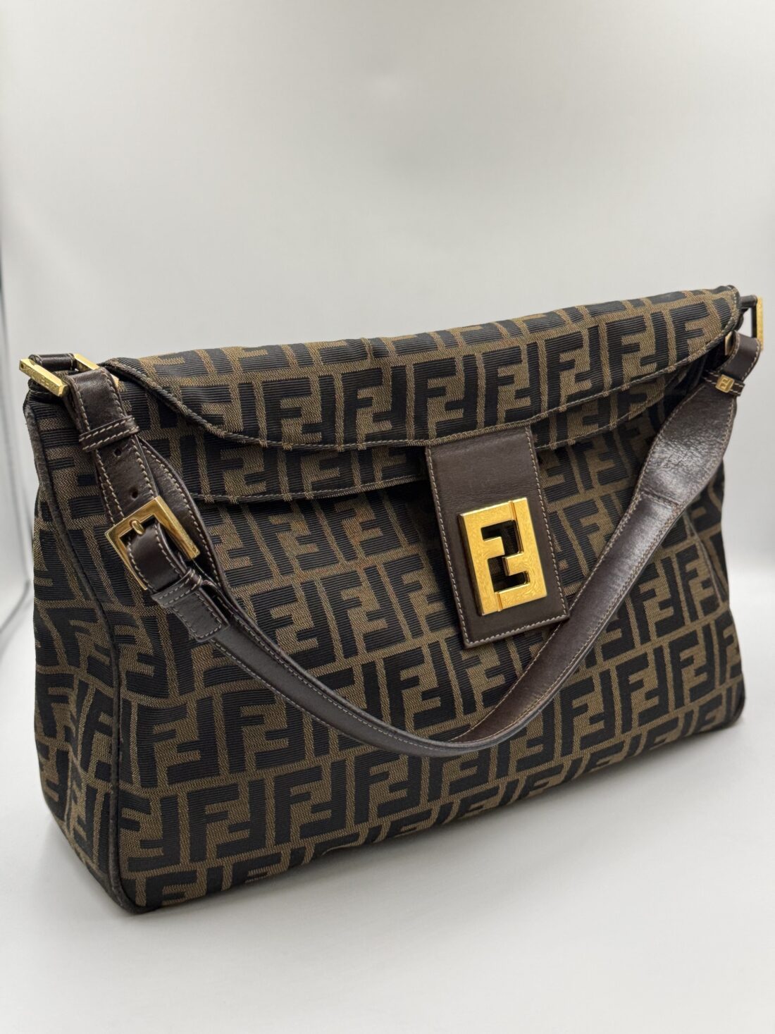 Fendi - Zucca Mamma Baguette Canvas & Leather Shoulder bag - Image 3