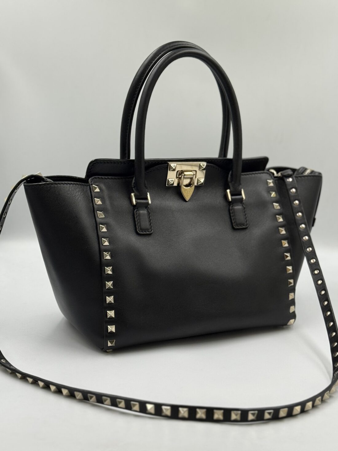 Valentino - Rock Studs Leather 2 Way Handbag - Image 2