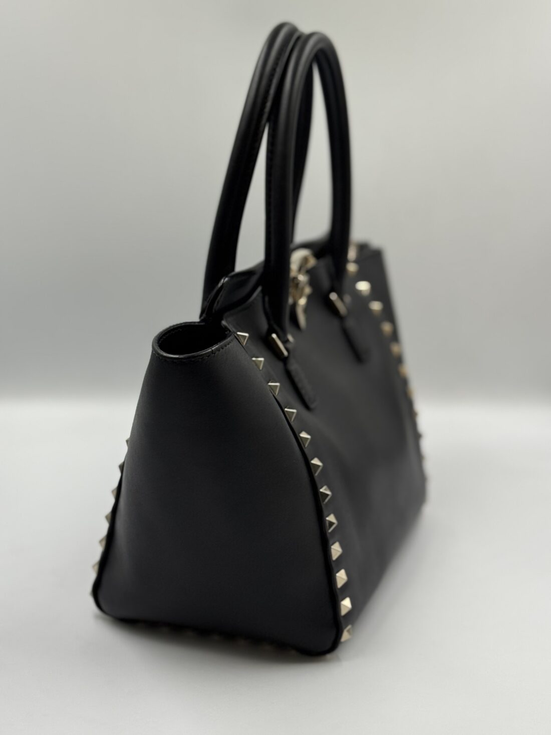 Valentino - Rock Studs Leather 2 Way Handbag - Image 5
