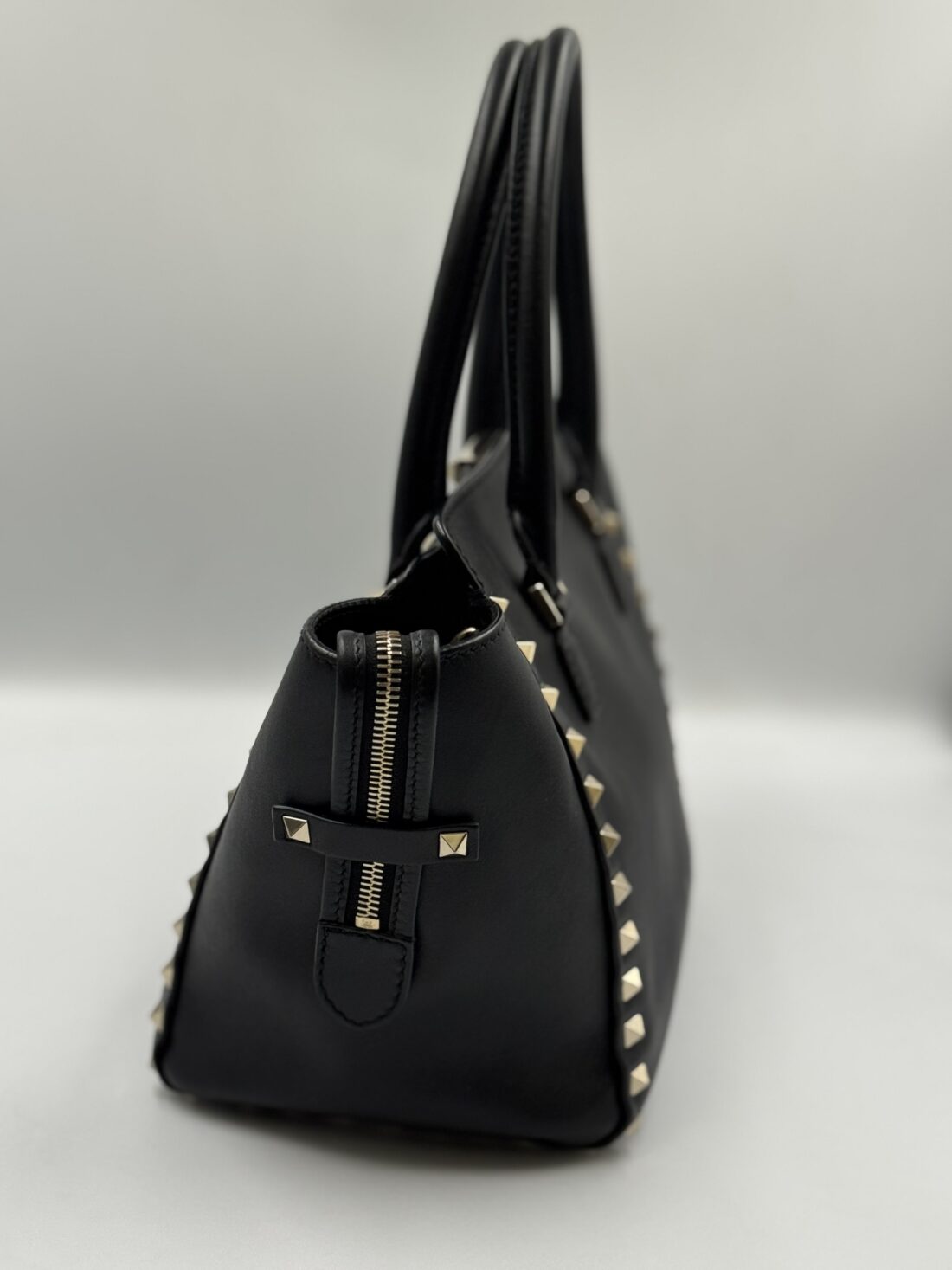 Valentino - Rock Studs Leather 2 Way Handbag - Image 6