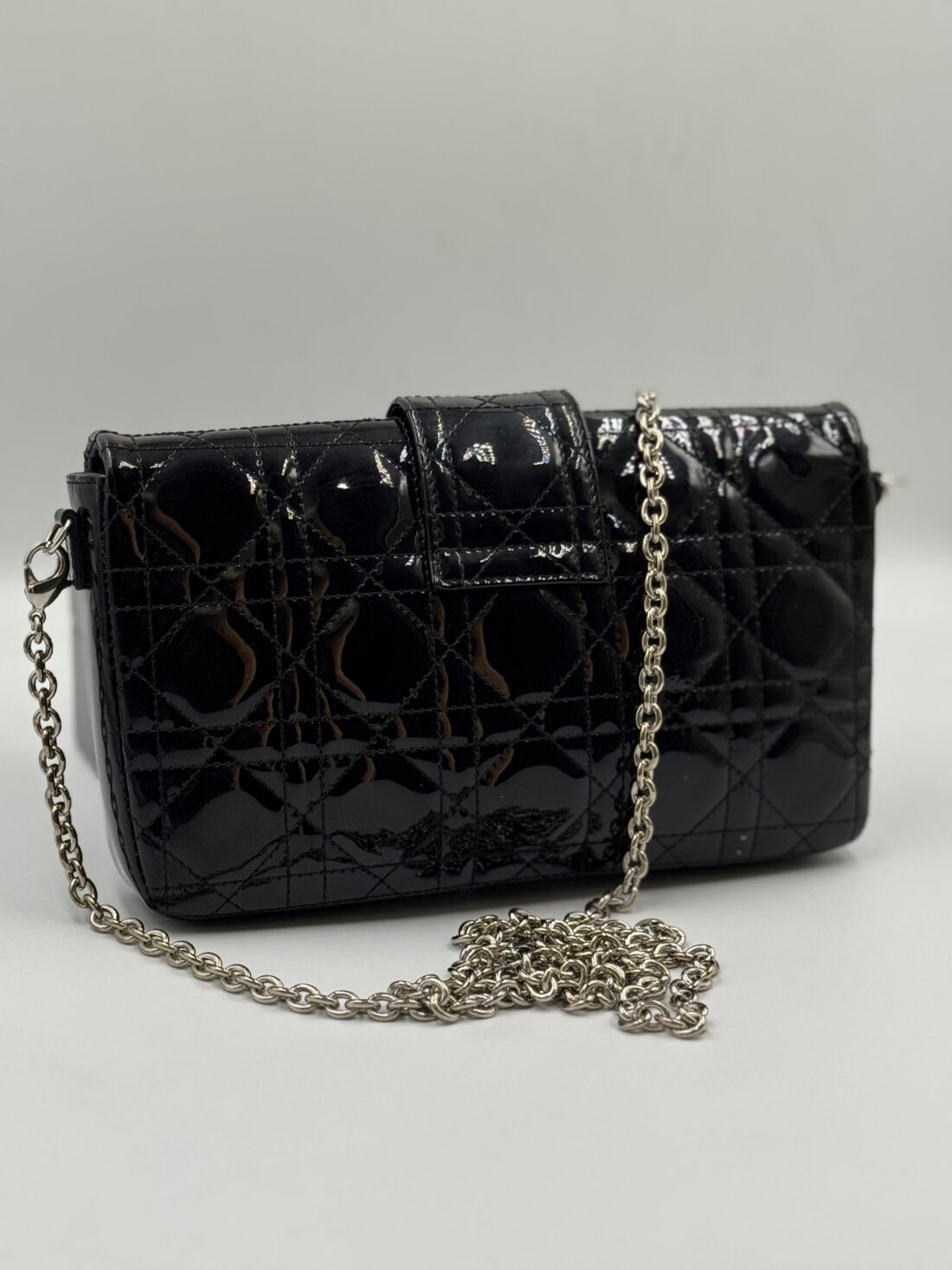 Dior - Cannage Patent Leather Chain Shoulder Bag - Image 4