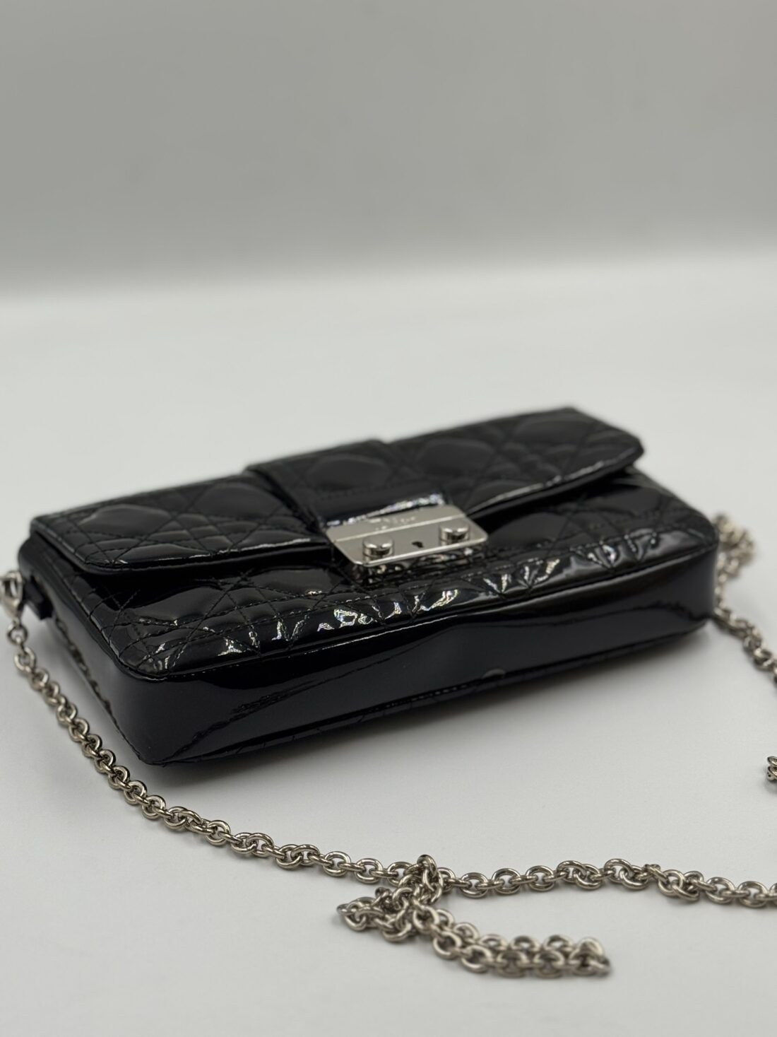 Dior - Cannage Patent Leather Chain Shoulder Bag - Image 5