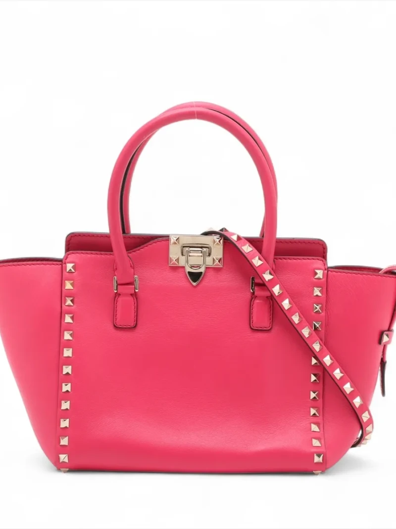 Valentino - Rock Studs Leather 2 Way Handbag