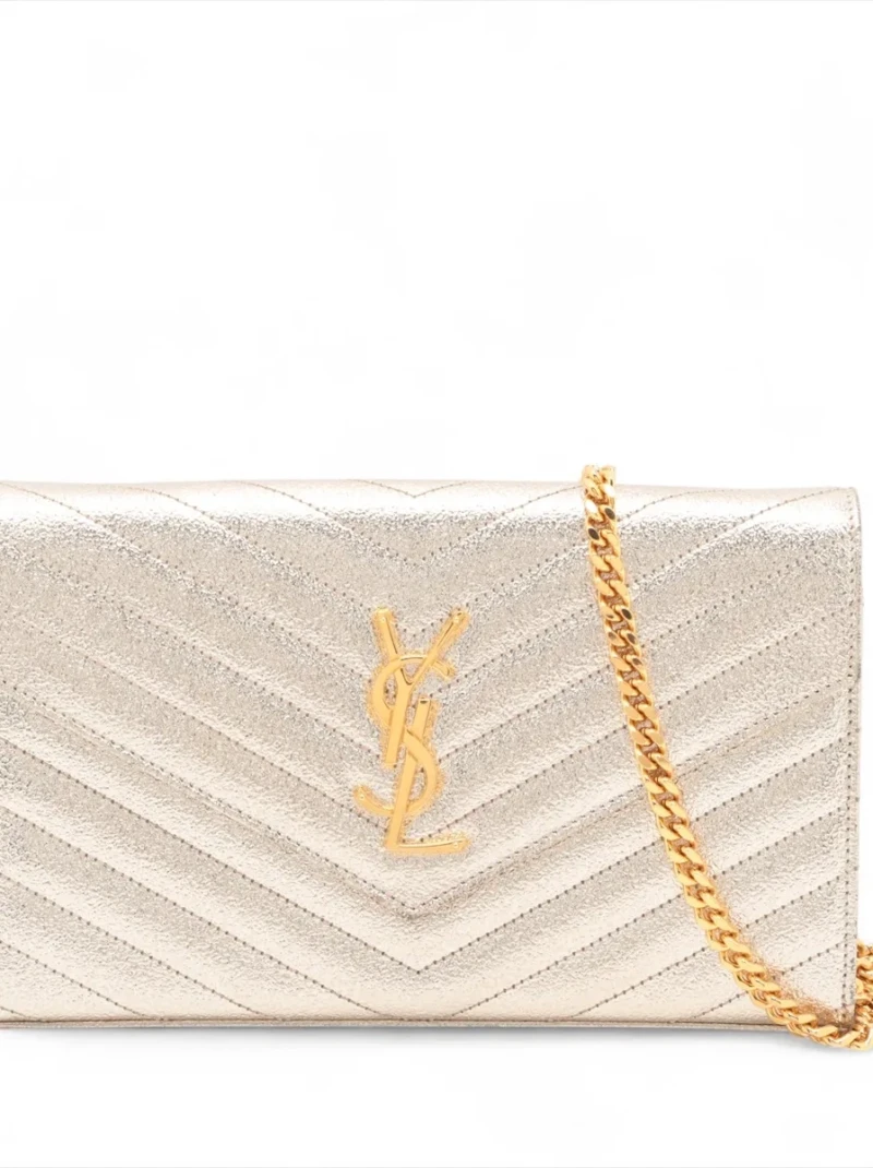 Saint Laurent - Cassandra Leather Chain Wallet