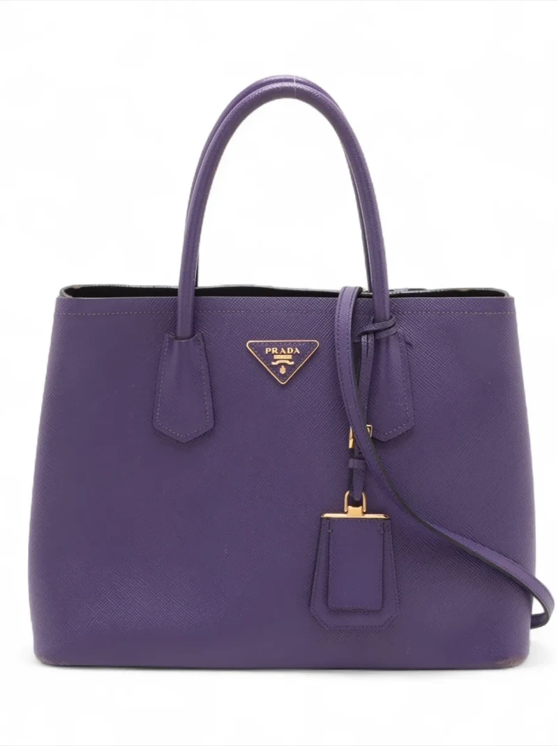 Prada - Saffiano Lux Leather 2 Way Handbag Purple