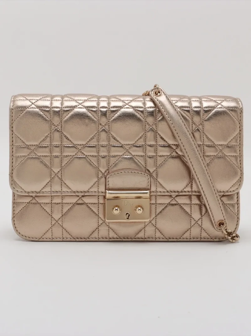 Dior - Cannage Leather Chain Wallet On Chain