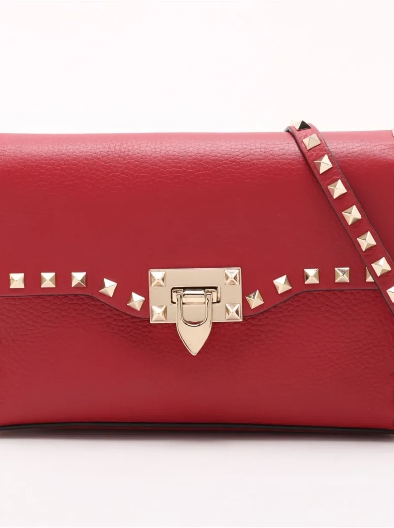 Valentino - Rock Studs leather x studs Shoulder bag Red