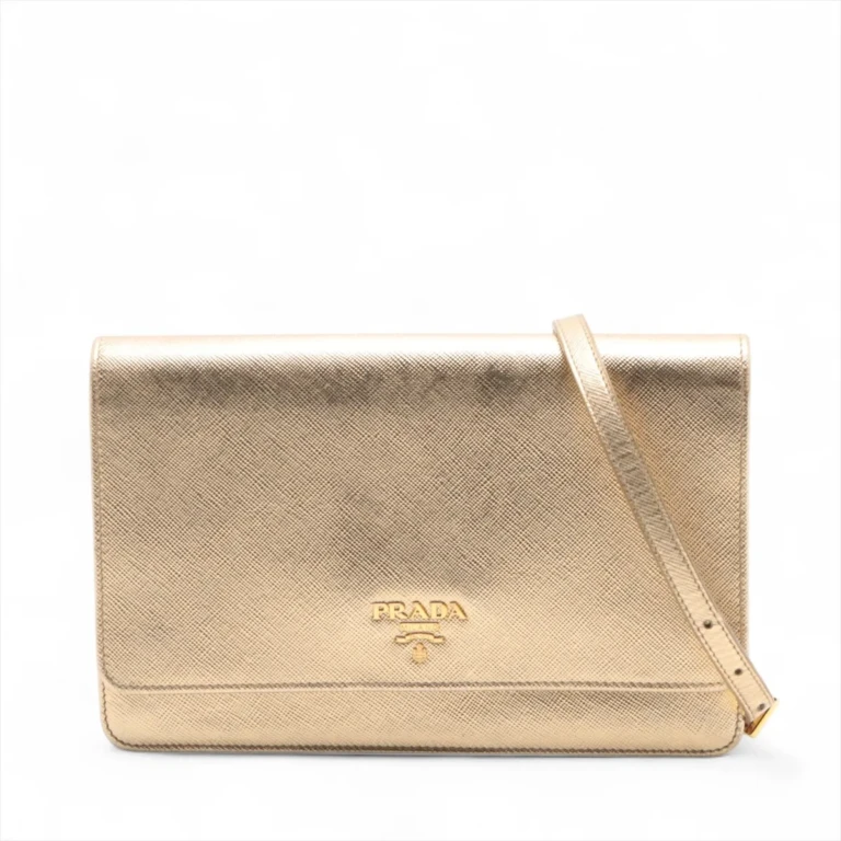 Prada - Saffiano Metal Leather Shoulder Wallet With Strap