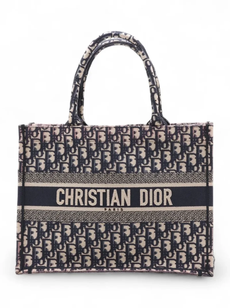 Dior - Oblique Embroidery Book Tote Medium Canvas Tote bag