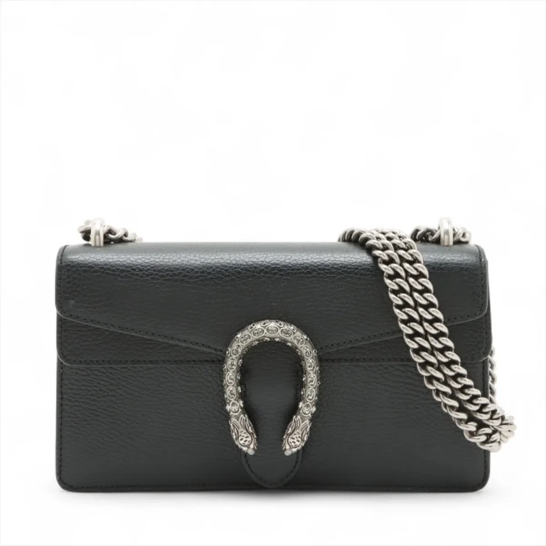 Gucci - Dionysus Leather Chain Shoulder Bag Black