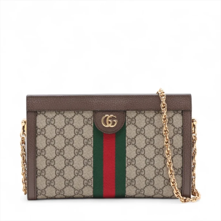 Gucci - GG Supreme Ophidia Canvas & leather Chain Shoulder Bag