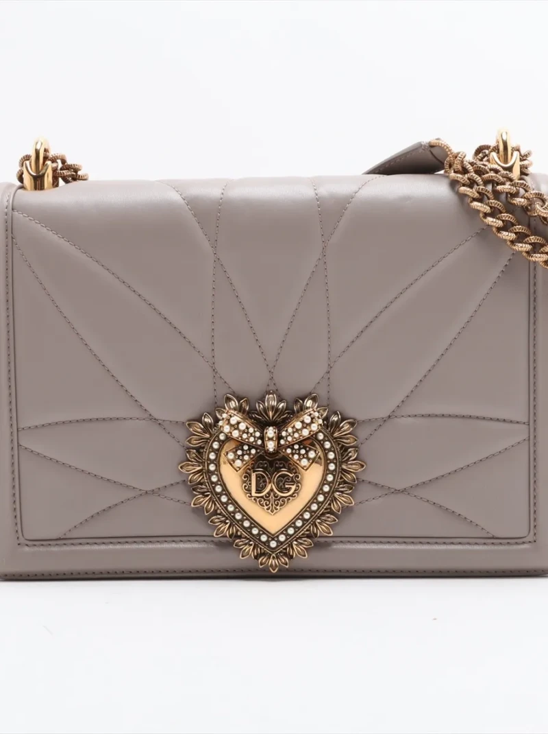 Dolce & Gabbana - Devotion Leather Chain Shoulder Bag