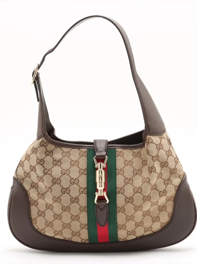 Gucci - GG Canvas Jackie Canvas & Leather Shoulder Bag