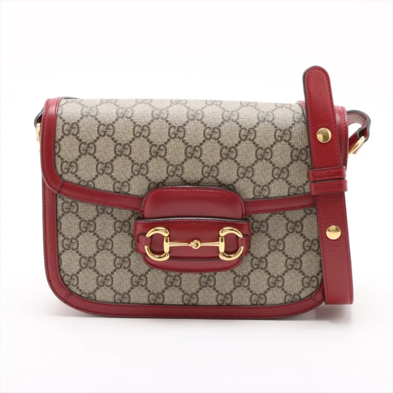 Gucci - GG Supreme Horsebit 1955 Canvas & leather Shoulder bag